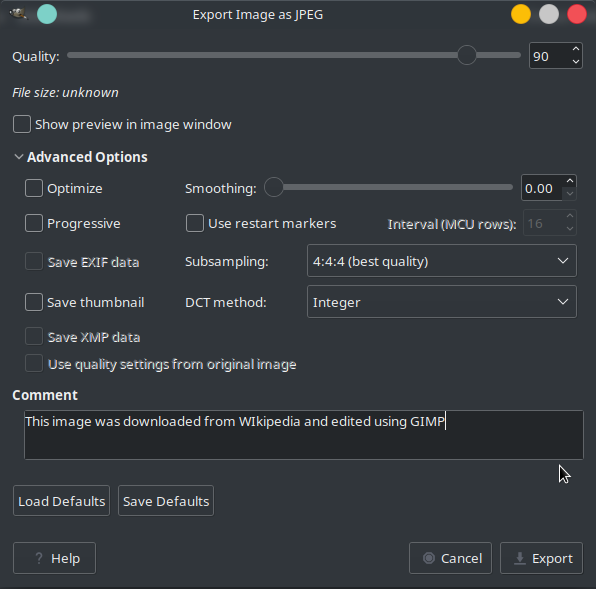 GIMP-export-settings
